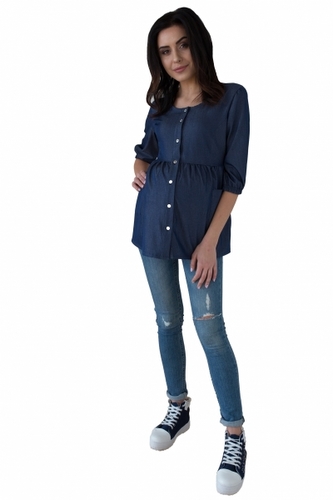 Be MaaMaa Těhotenská tunika kr. rukáv - granát, vel. M; M (38)