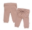 Baby Nellys Kojenecké žebrované legíny s mašlí - béžové; 62 (2-3m)