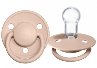 BIBS DE LUX - Silikonový dudlík, 0 - 36 m, pudrový