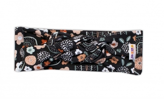 Hand Made Dvouvrstvá proplétaná čelenka Palouček, grafit; 56/62 (0-3m)