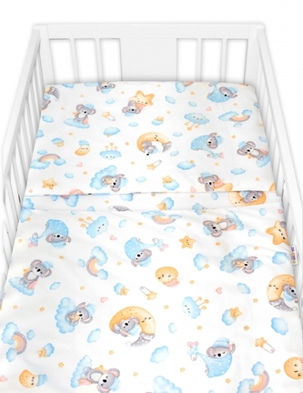 Povlečení do postýlky bavlna Premium,135x100cm Baby Nellys, 2D,Dreams Koala - modré
