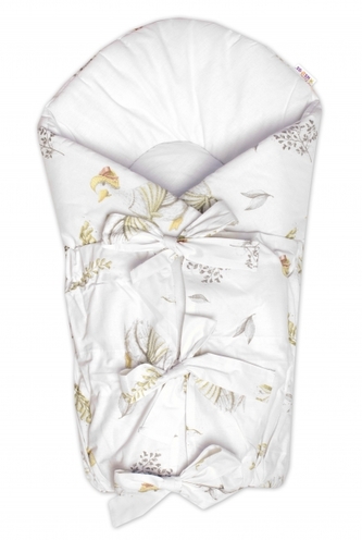 Klasická retro šněrovací zavinovačka, bavlna Premium, Husa, bílá