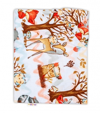 Baby Nellys Bavlněné prostěradlo 70 x 140 - Koloušek a kamarádi; 140x70