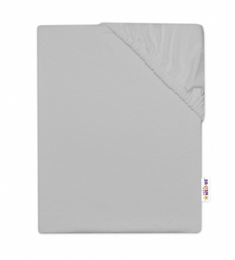 Dětské jersey prostěradlo do postýlky - sv. šedá, 120x60cm; 120x60