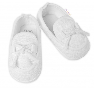 Kojenecké capáčky/botičky mokasíny, Baby Nellys, bílé