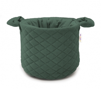 Koš na hračky Velvet prošívaný - khaki
