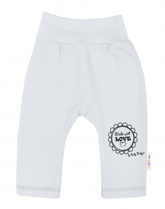 Kojenecké tepláčky Made with love, Baby Nellys, šedé, vel. 80; 80 (9-12m)