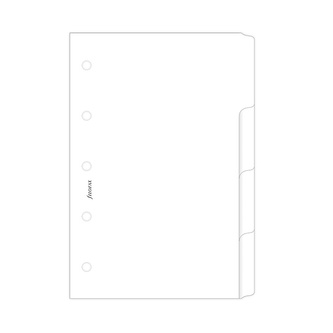 Filofax, Náplň Mini, rozřazovač bílý, 6 záložek
