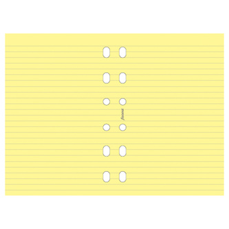 Filofax, Papíry pro diáře, linkované, kapesní, žlutá