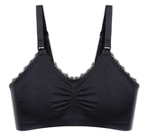 Kojící podprsenka s krajkou, černá, D70-75 cm; koj. podprsenka D