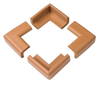 BabyOno Ochrana ostrých rohů měkká - hnědá