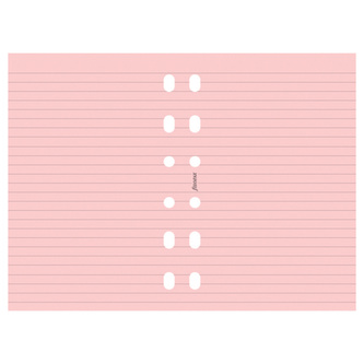 Filofax, Papíry pro diáře, linkované, kapesní, růžová