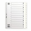 Elba, Rejstřík Strongline, PP, A4+, 1-12, bílá