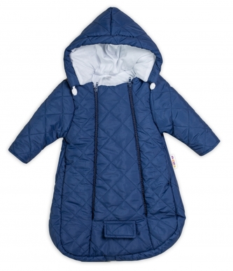 Kombinézka s kapucí do autosedačky, kočárku Lux Baby Nellys ®prošívaná - granát, vel. 62; 62 (2-3m)