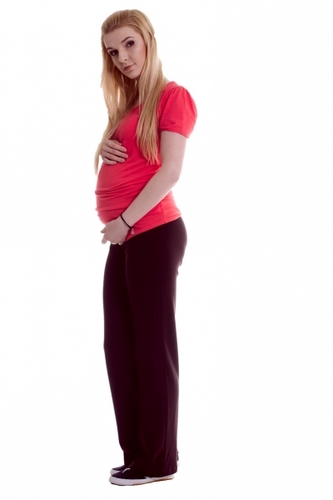 Be MaaMaa Těhotenské tepláky - hnědé, vel. M; M (38)