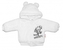 Zimní kabátek chlupáčková bundička s kapucí Cute Bunny Baby Nellys - bílá, vel. 80; 80 (9-12m)