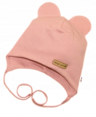 Čepička na zavazování, bavlna, Little Teddy, Baby Nellys, pudrová, růžová
