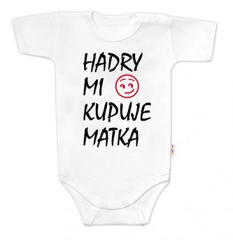 Body krátký rukáv Hadry mi kupuje matka, Baby Nellys, bílé; 56 (1-2m)