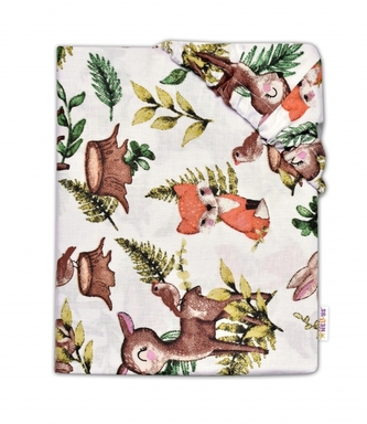 Baby Nellys Bavlněné prostěradlo - Baby Friends, bílé, 140 x 70 cm; 140x70