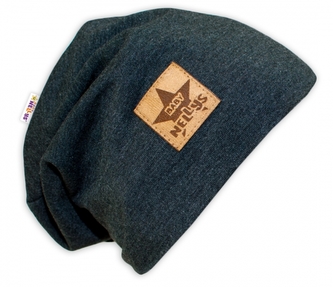 Bavlněná čepička Baby Nellys ® - grafit; 80/86 (12-18m)