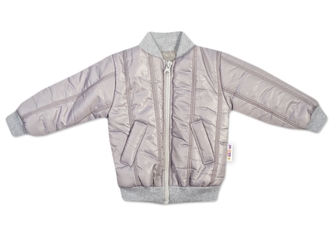 Baby Nellys Dětská prošívaná přechodová bunda, šedá, vel. 98; 98 (2-3r)