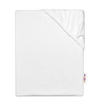 Dětské jersey prostěradlo do postýlky - bílá, 140 x 70 cm; 140x70