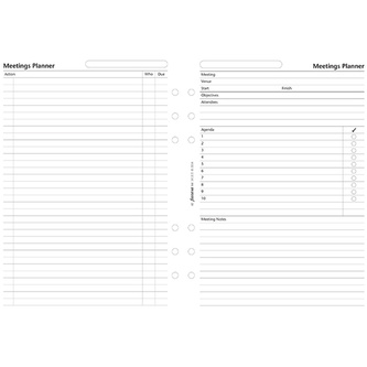 Filofax, Plán schůzek