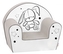Dětské křesílko LUX Cute Bunny Baby Nellys, šedé, bílé