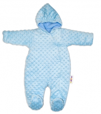 Baby Nellys Kombinézka/overálek Minky, zateplená - sv. modrá, vel. 68; 68 (3-6m)