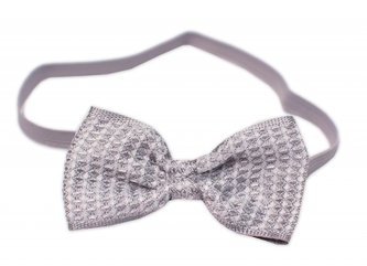 Dětský motýlek na gumičce se vzorem Mrofi, šedý, vel. 92; 92 (18-24m)