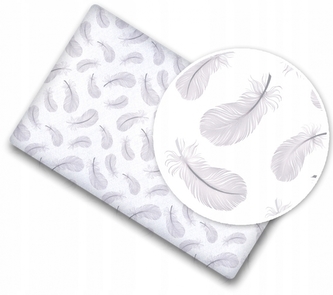 Baby Nellys Dětské bavlněné prostěradlo do postýlky, 140x70cm - Peříčka; 140x70