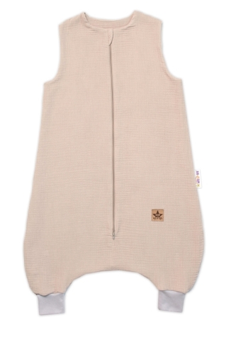Mušelínový letní spací vak s nohavičkami Kids Soft Light, Baby Nellys, 88 cm, béžový