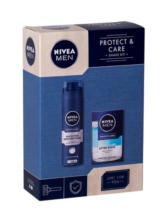 Nivea Men Protect & Care pečující voda po holení 2v1 100 ml + pěna na holení 200 ml