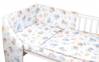 Mantinel s povlečením Premium, 3D sada, Dreams Koala - modrá, 135x100 cm; 135x100