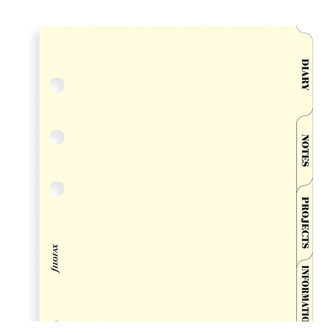 Filofax, Rozřazovače pro diáře, osobní, krémová
