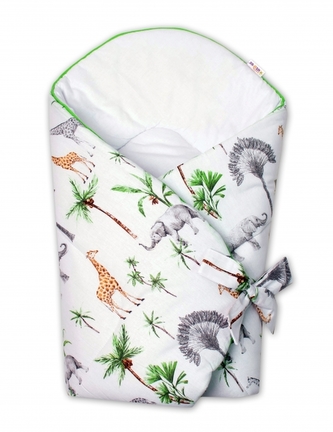 Zavinovačka na zavazování s pevnou výplní a lemováním Safari - bílá