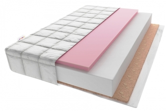 Dětská zónová matrace do postýlky pěna/kokos LUX 120x60x11cm; 120x60