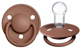 BIBS DE LUX - Silikonový dudlík, 0 - 36 m, tm. pudrová