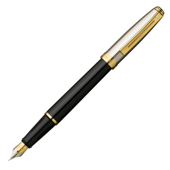 Sheaffer, Plnicí pero Prelude, (F) tenký, černá/palladium/zlato