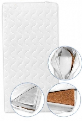 Baby Nellys Dětská matrace kokos/pěna/pohanka - 180 x 90cm; 180x90