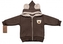 Oteplená pletená bundička Teddy Bear, Baby Nellys, dvouvrstvá, hnědá; 68/74 (6-9m)