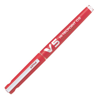 Pilot, Roller Hi-Tecpoint V5 CS, 0.5, (F) tenký, červená