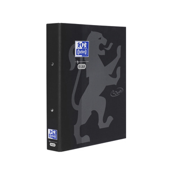 Oxford, Kroužkový pořadač Soft touch, 2 kroužkový, karton, A4, černá