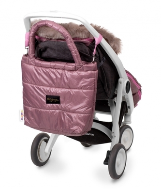 Baby Nellys taška na kočárek STYLE, pudrově růžová