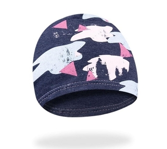 Bavlněná čepička YO ! Izabela - jeans; 116 (5-6r)