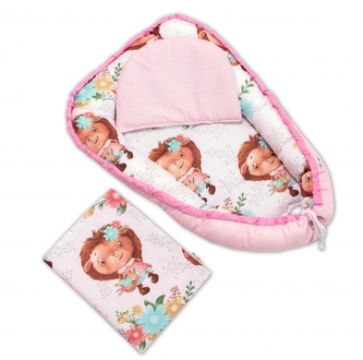3-dílná sada Oboustranné hnízdečko pro panenku - Ježek, Baby Nellys