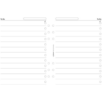 Filofax, Seznam úkolů pro diáře, A5, bílá