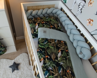 2-dílná sada do postýlky Vafel, bavlna LUX, Papoušek, 135 x 100 cm ; 135x100