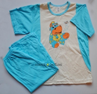 Pyžámko - Kravička modrá/tyrkys, vel. 134
