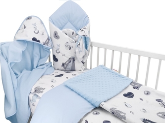 Baby Nellys 6-ti dílná výhod. sada s dárkem pro miminko, 135 x 100 - New Love Baby, modrá; 135x100